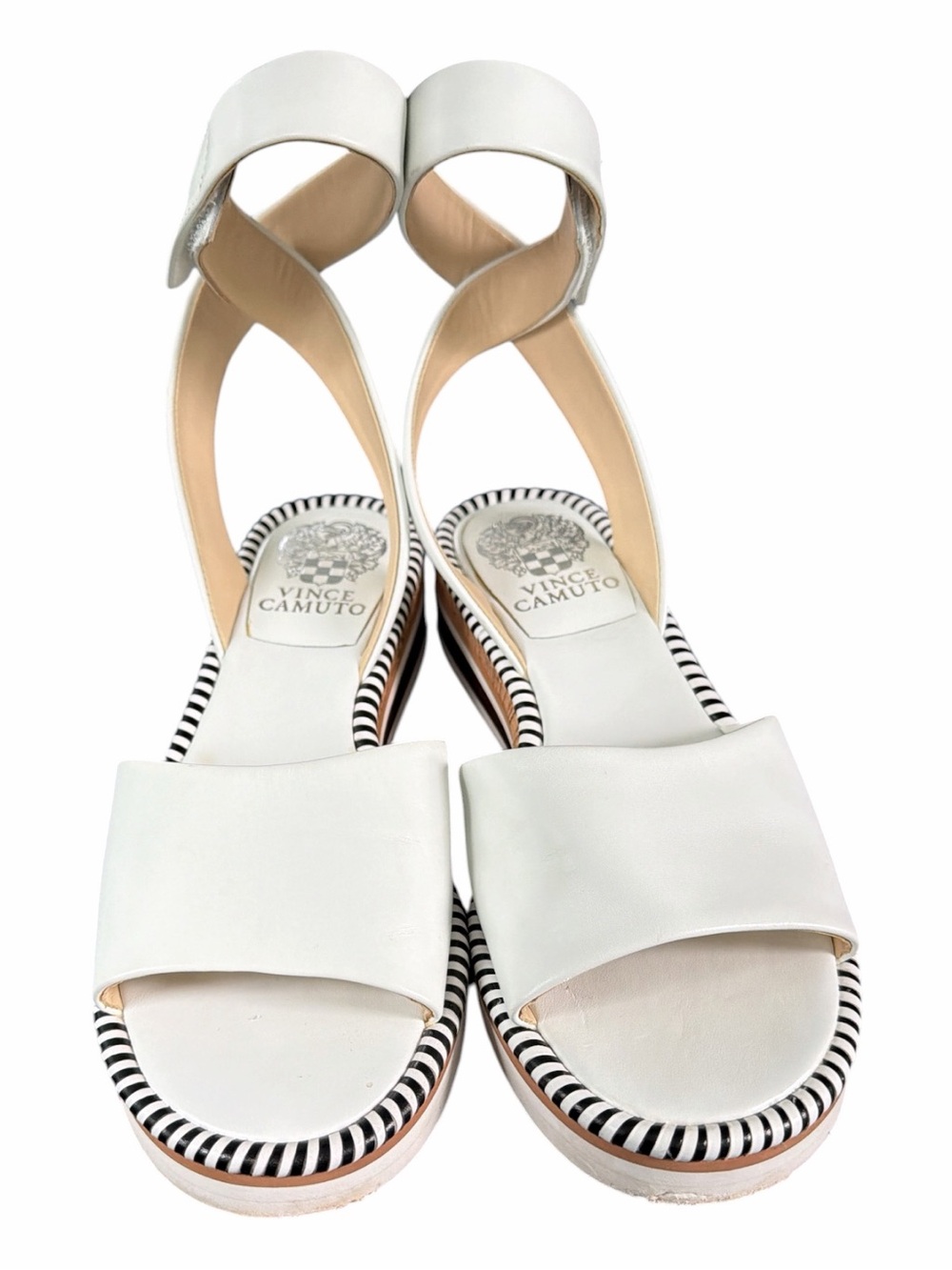 Vince Camuto |White Leather Platform Sandals |Size 7M |Resort Summer - Picture 7 of 11